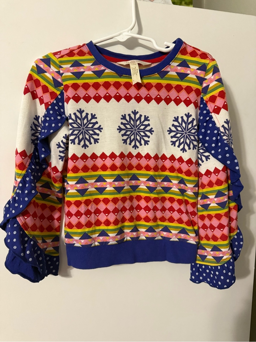 Matilda Jane Snowflake Ruffle Sleeve Shirt